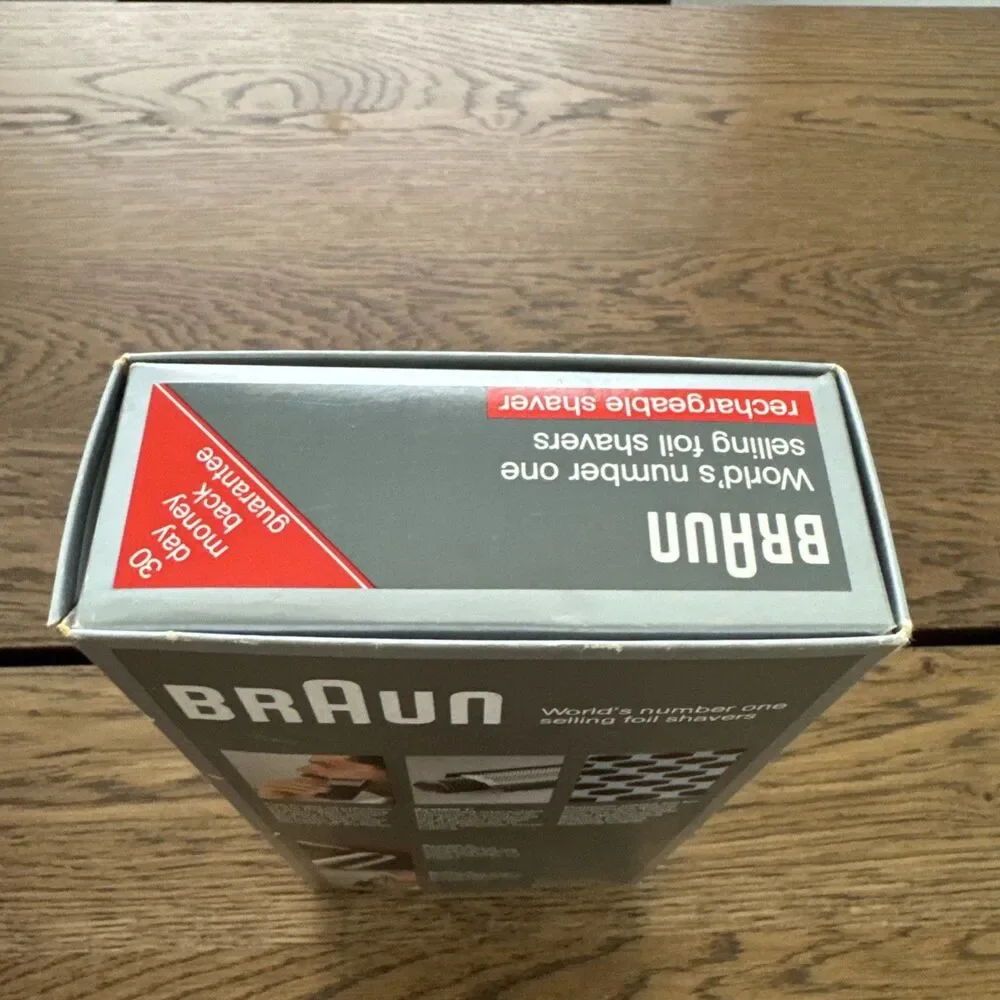 Braun System 1-2-3 3512 Rechargeable Shaver w/ Case & Charger Vintage Open Box